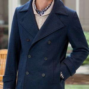 Jos. A. Bank Navy Blue Wool Peacoat